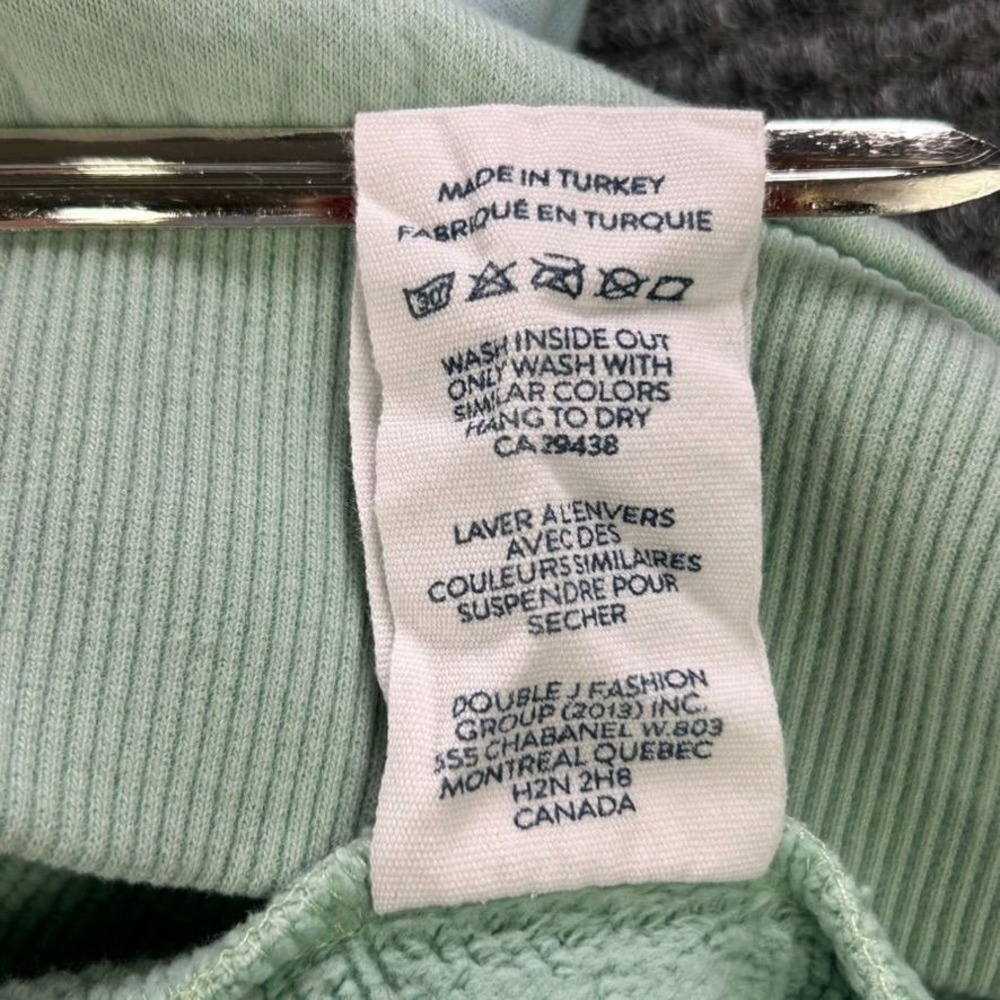 Wanakome Color Block Pullover Hoodie Womens Medium Aqua Green Mint Athleisure - Picture 6 of 11